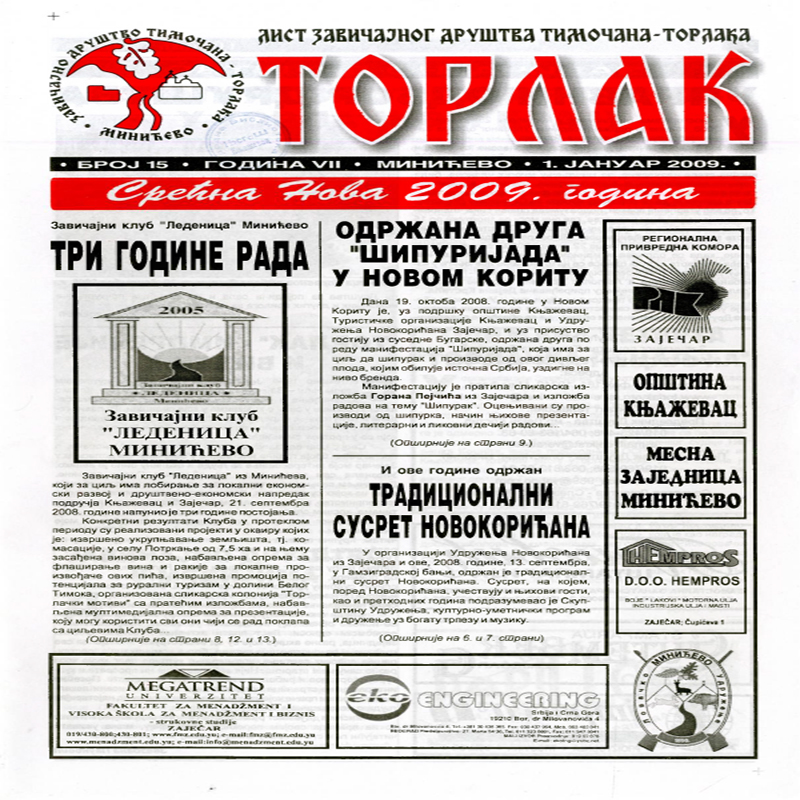 Торлак_број_15